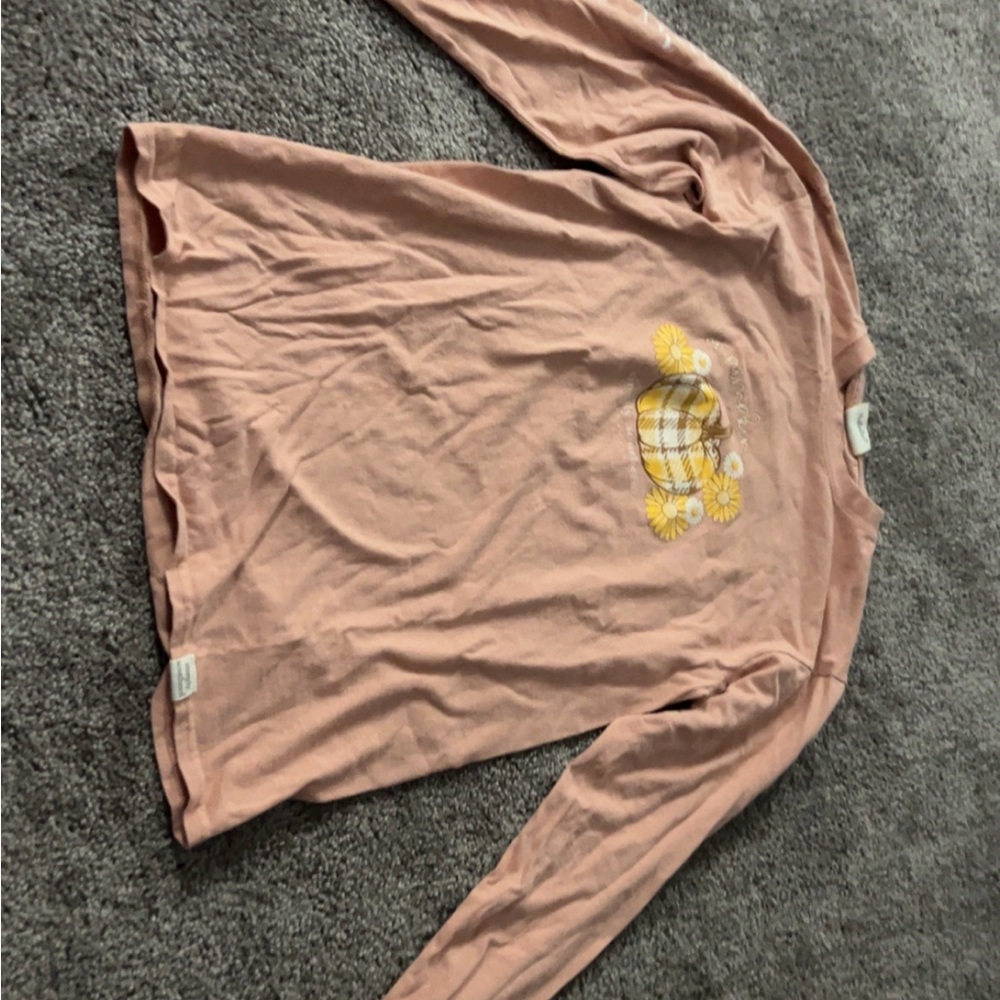 Simply Southern Pink Shirt with Yellow Accents